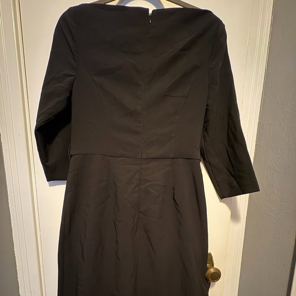 NWT Kay Unger Black Midi Dress | Size 8 | Elegant Cocktail & Evening Wear